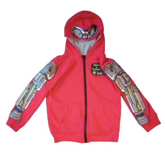 365 Kids Boy's Size 7 Red Robot Hoodie - Picture 1 of 6